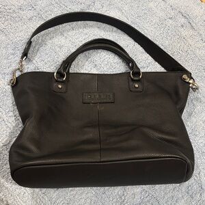 M.I.L.A Black Leather Shoulder Bag